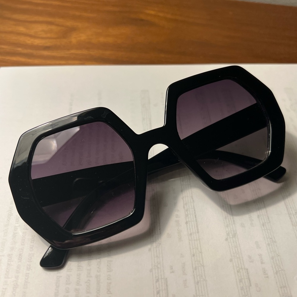 Hexagonal sunglasses retro style 70’s high quality